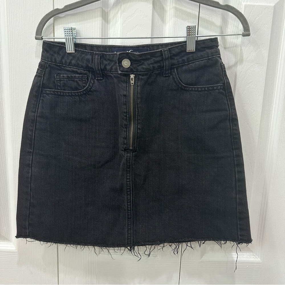 Black Denim Skirt